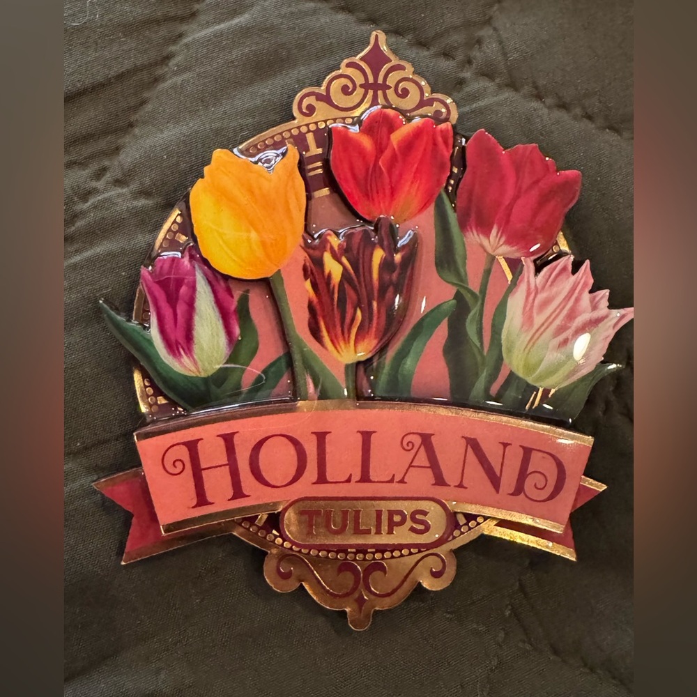 Holland Tulips Enamel Magnet